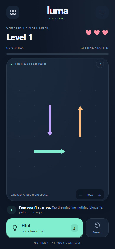 Luma: Arrows — gameplay